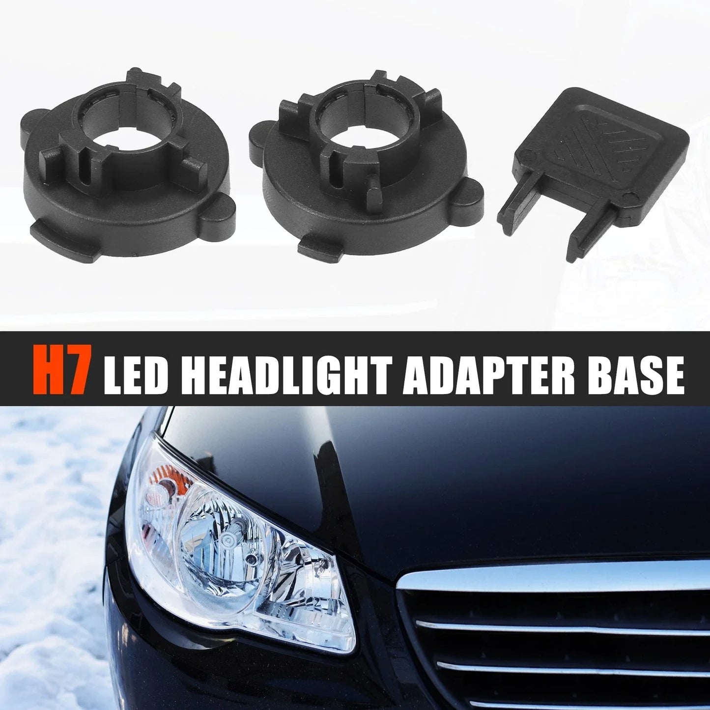 H7 LED Headlight Adapter Bases for Hyundai Sonata (2011-2013)