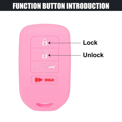 5 x Button Key Fob Cover Case Pink for Honda Accord Civic CR-V (2016-2023)