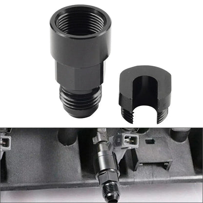 6AN Male to 3/8" Quick Disconnect EFI Fuel Rail Adapter for GM LS (2001-2023)