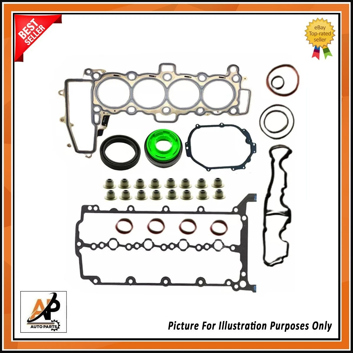 Engine Gasket Set Replacement for Jaguar 2.0 D 204DTD XE XF E-PACE F-PACE (2016–2020)