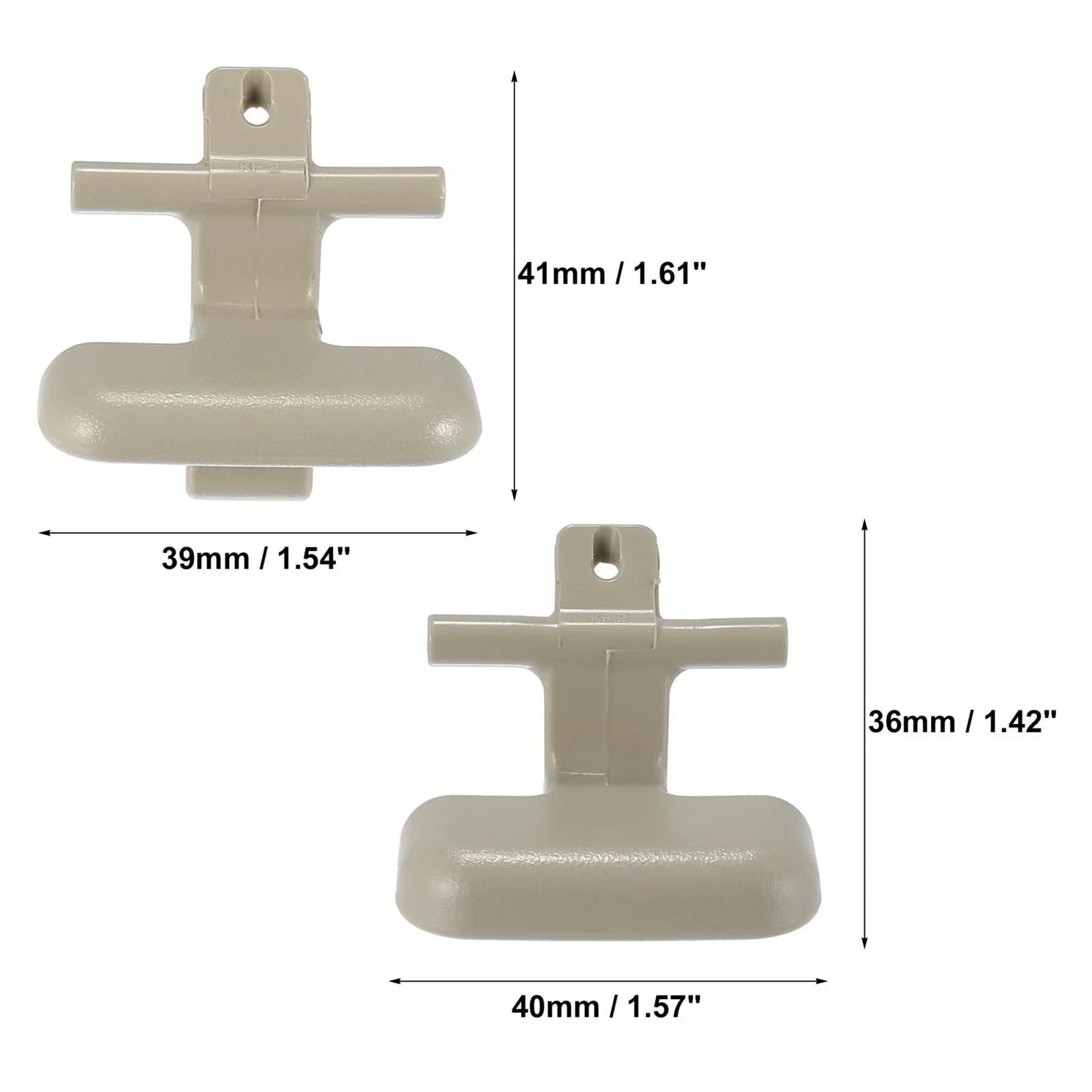 Armrest Latch Clip for Hyundai Sonata 2009-2010 - Beige 2 x Clips