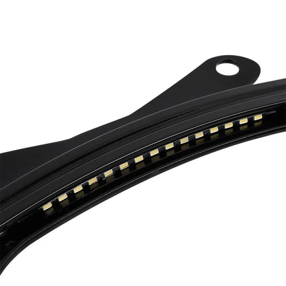 Curved LED License Plate Frame for Harley Road King, Glide