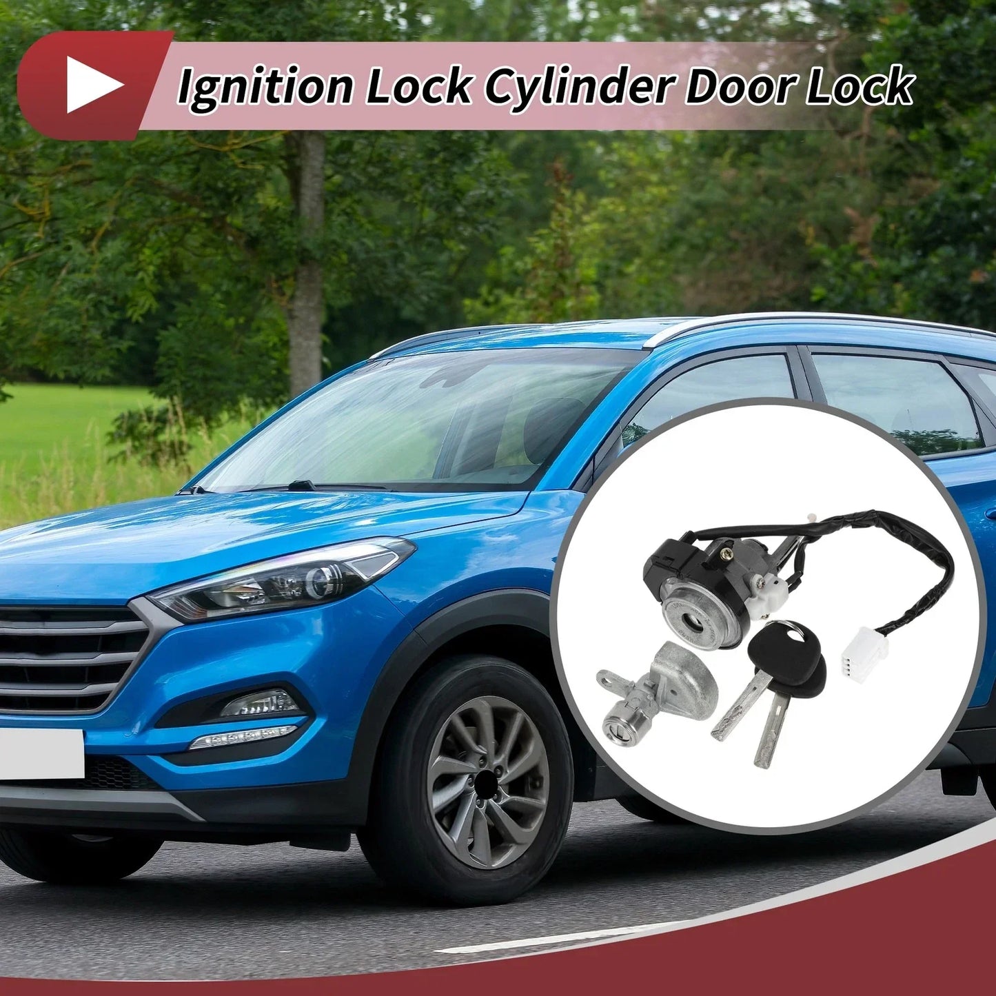 Ignition Lock Cylinder for Hyundai Tucson 2015-2021 1.6L 2.0L 2.4L