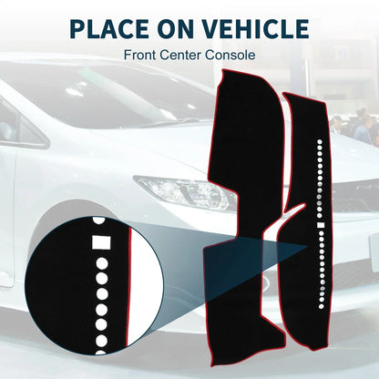 Dashboard Cover Mat for Honda FREED GB5/6/7/8 (2016-2023) Sun Protector Black Red