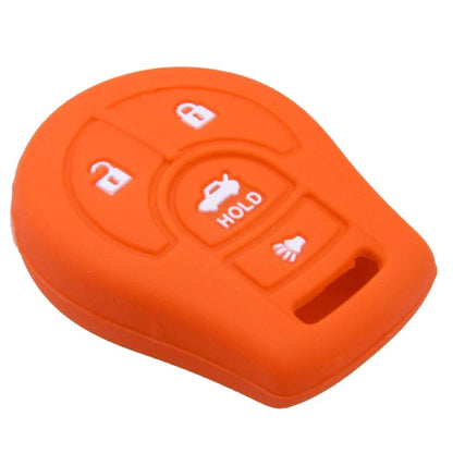 Orange Silicone Smart Key Case Cover for Nissan Juke NV200 Cube Sentra Rogue