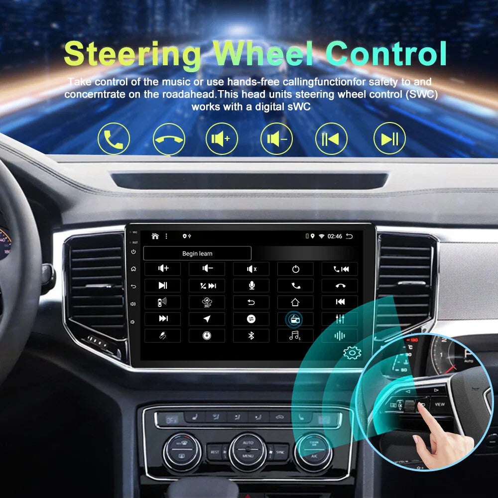 10" Apple Carplay Android Auto GPS Stereo Radio for Jeep Wrangler (2007-2016)