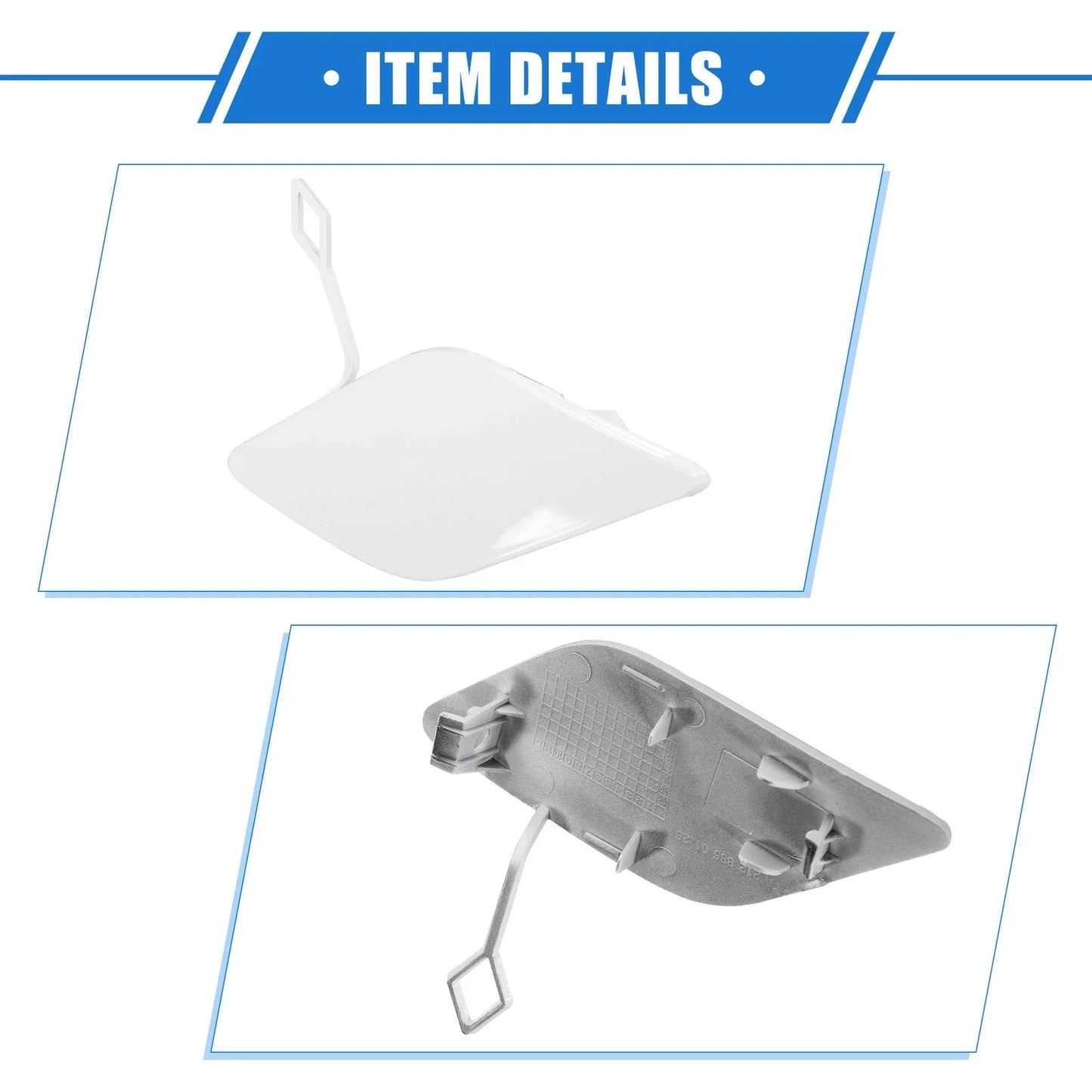 Front Bumper Tow Hook Eye Hole Cap for Mercedes-Benz E350 (2010-2013) White