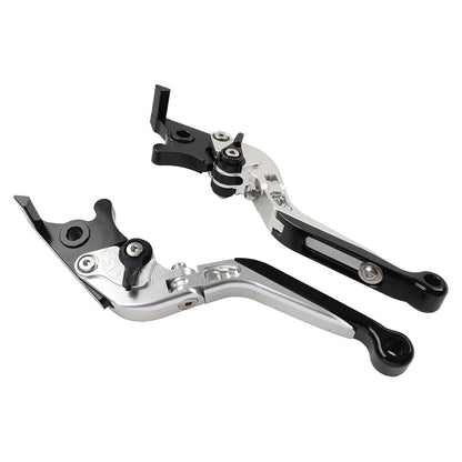 CNC Silver Extendable Brake Clutch Levers for Kawasaki Ninja 125 250 (2018-2023)