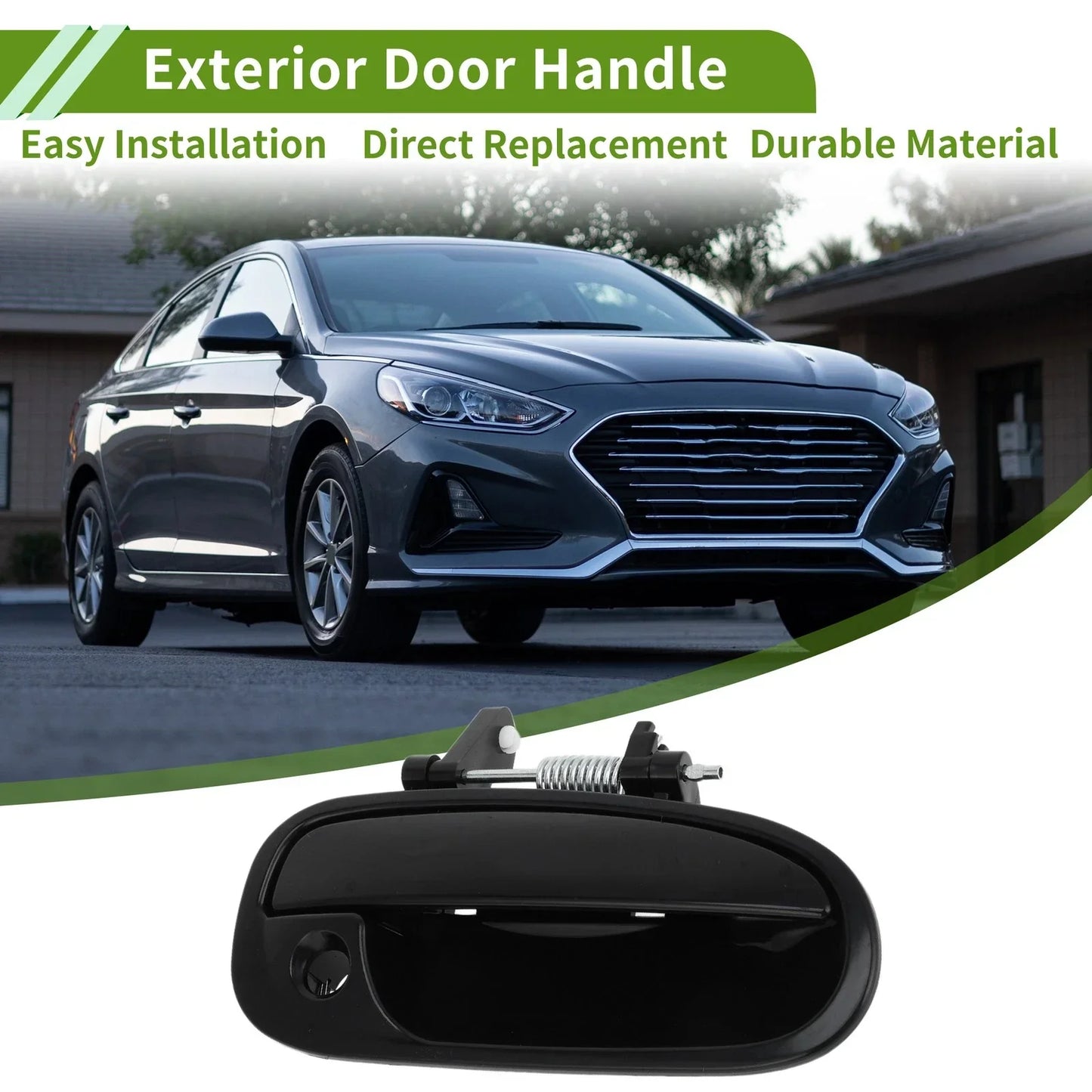 Exterior Door Handle for Honda Civic 1996-2000 Black Front Right Plastic