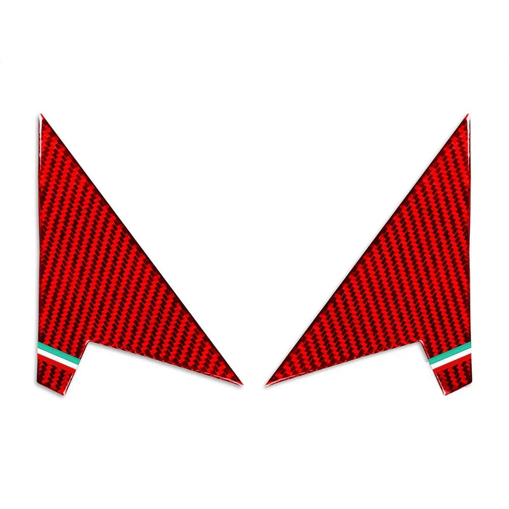 Red Interior Rearview Mirror A Pillar Trim for Alfa Romeo Giulia (2017-2024)