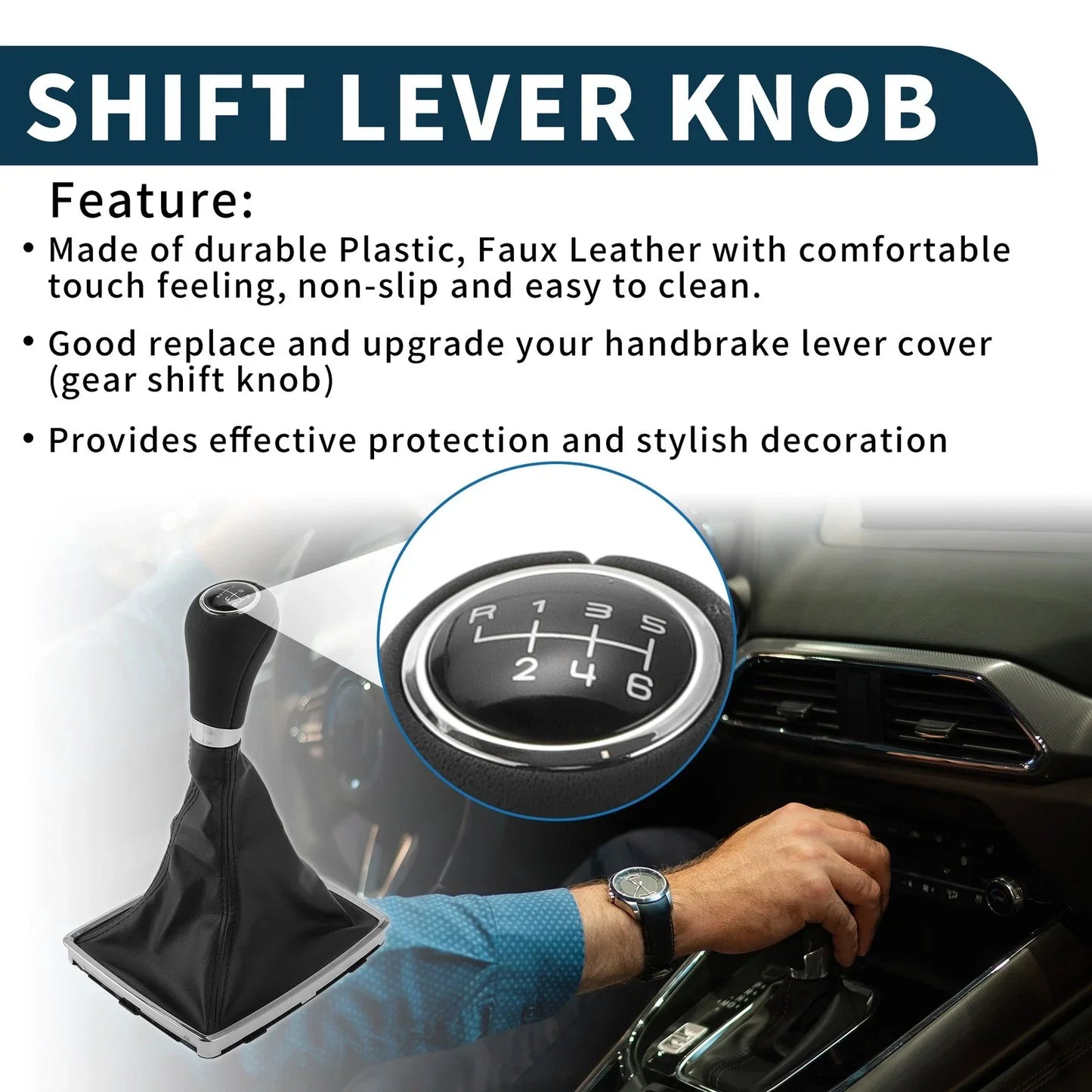 6 Speed Manual Gear Shift Knob & Cover for Mercedes-Benz C-Class (2007-2023)