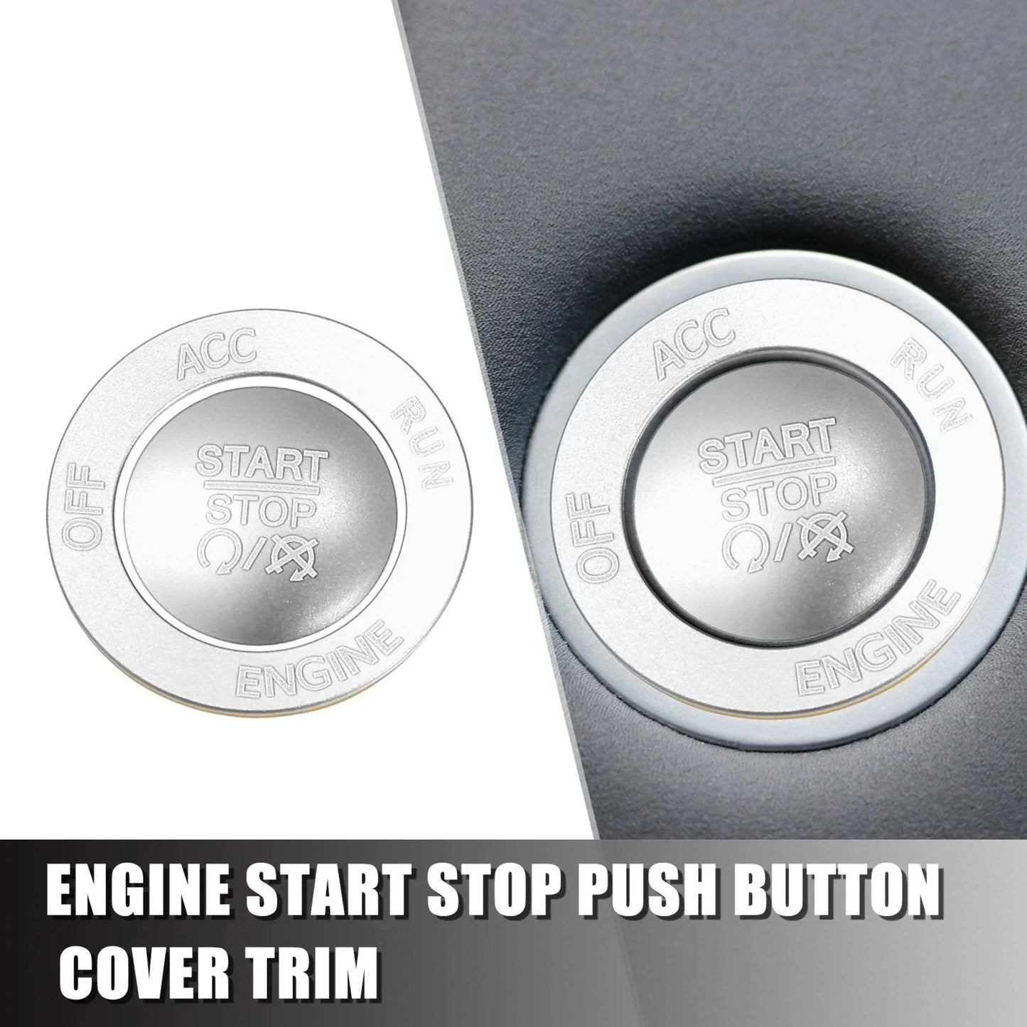 Engine Start Stop Button Cover Kit for Dodge Charger Challenger (2015-2023)