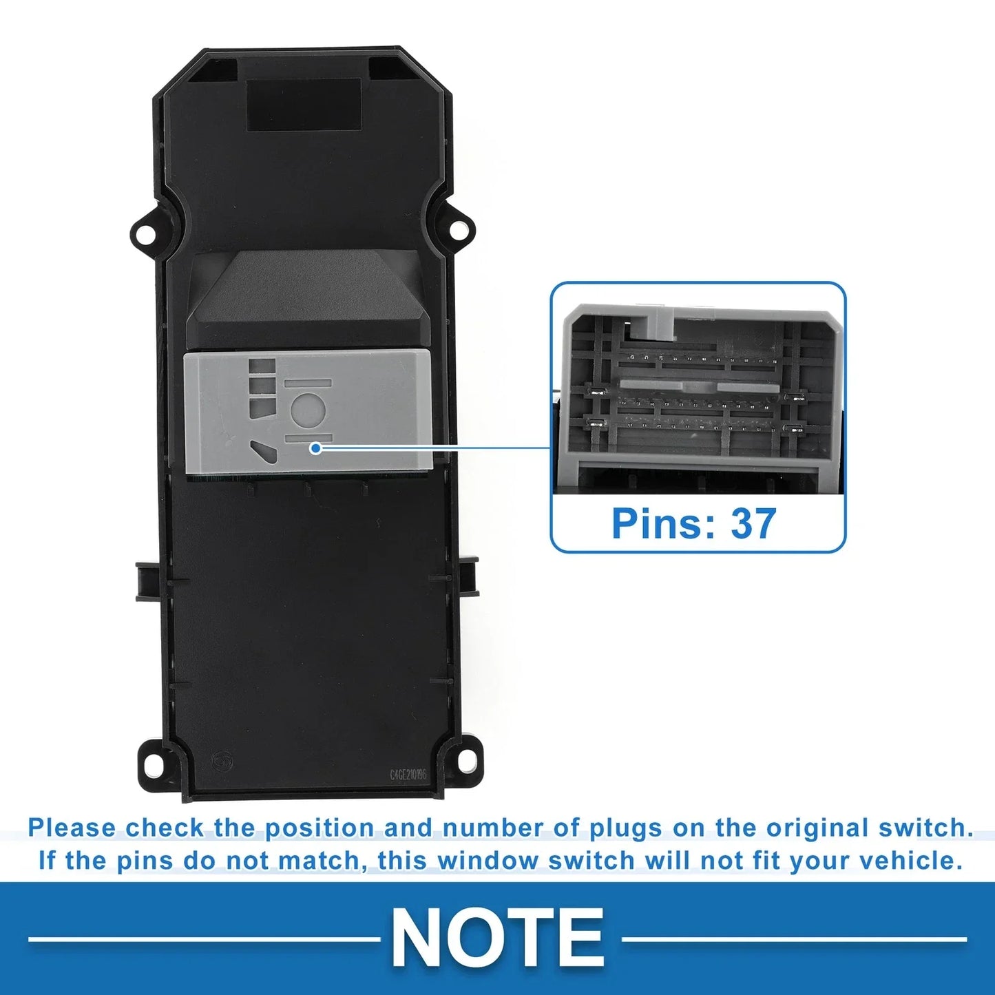 Front Right Power Window Switch for Honda Accord (2008-2012)