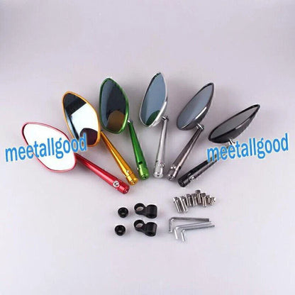 Leaf Style Motorcycle Rear View Side Mirrors