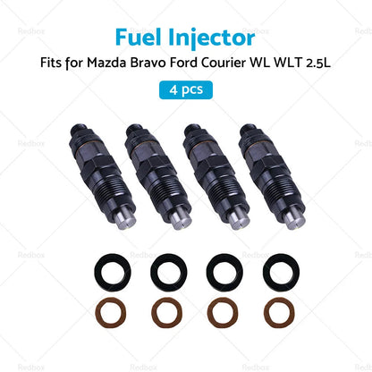4 x Fuel Injectors for Mazda Bravo, Ford Courier WL WLT 2.5L Diesel (2001-2006)