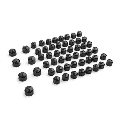 Black Engine Bolt Cap Set for Harley Road King Electra Glide (1999-2016)