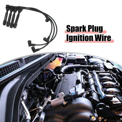 4pcs Spark Plug Ignition Wires for Hyundai Elantra (1996-2009) Black