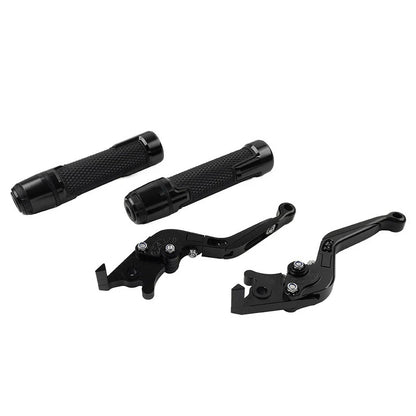 CNC Black Extendable Brake Clutch Lever Grip Set for Honda VFR1200 (2010-2016)