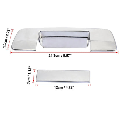 Silver Tone Chrome Door Handle Covers Set for Dodge Ram 1500 (2007-2013)