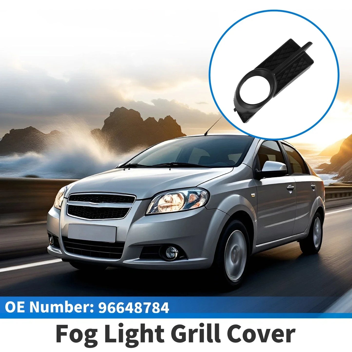 Front Right Fog Light Grill for Chevrolet Aveo (2007-2011) - 1 x Pcs