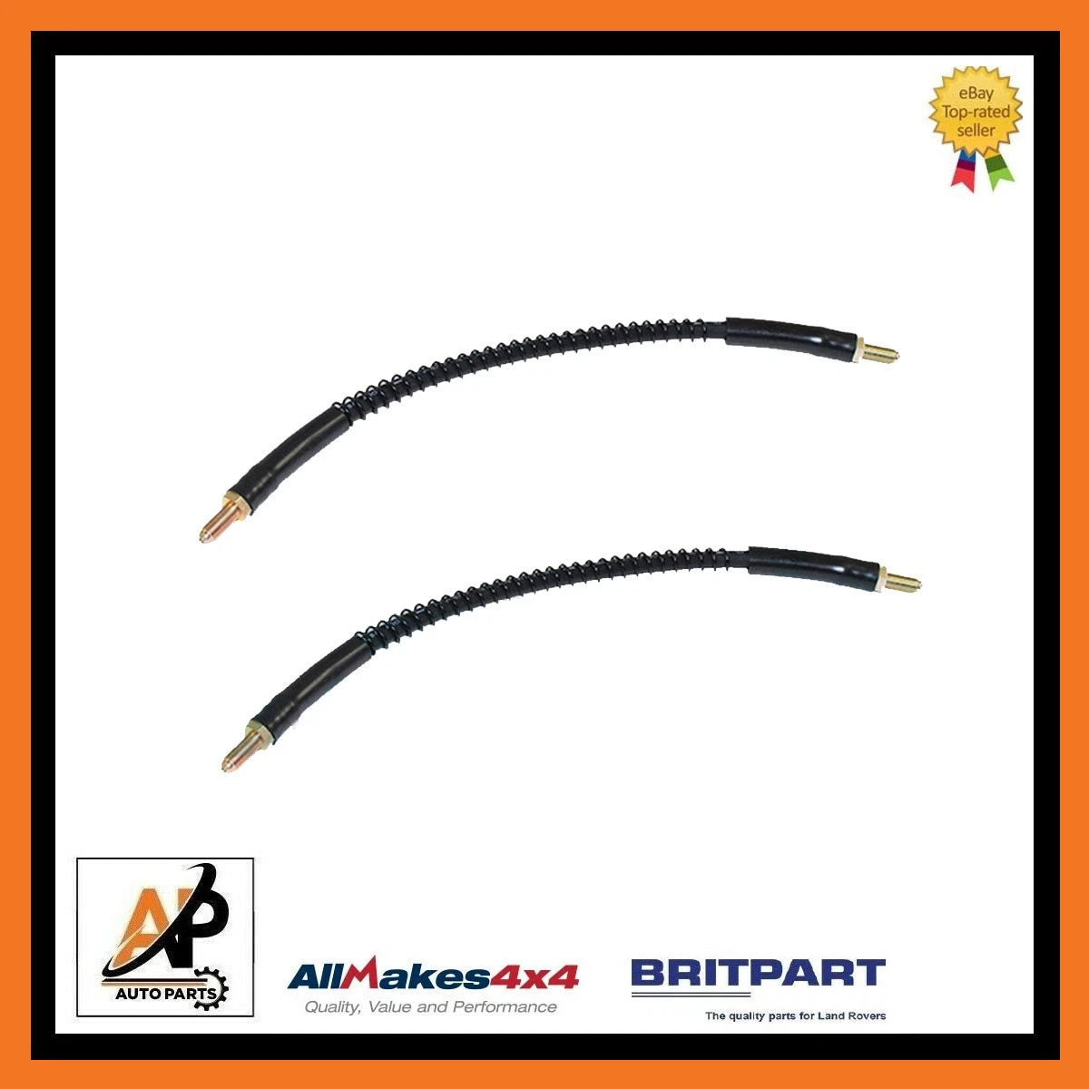 Front Brake Flexi Hose Replacement for Land Rover Defender 1985–2004 (2 Pack)
