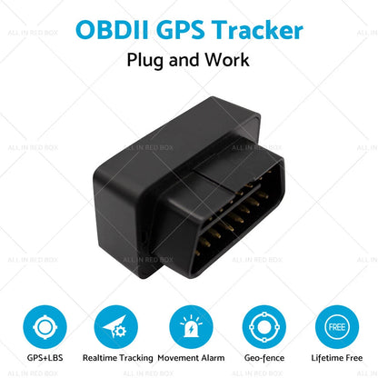 4G OBDII GPS Tracker for Vehicle Locator - Live Realtime Car Tracking Device