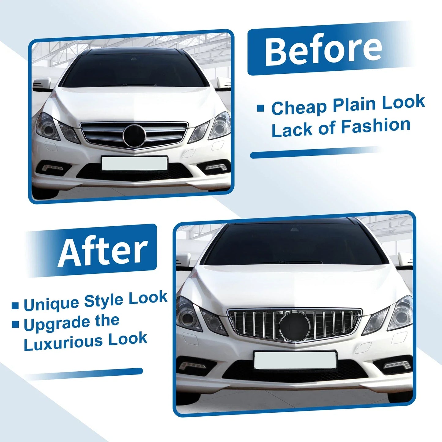 Front Upper Bumper Grille for Mercedes-Benz E250 (2011-2013)