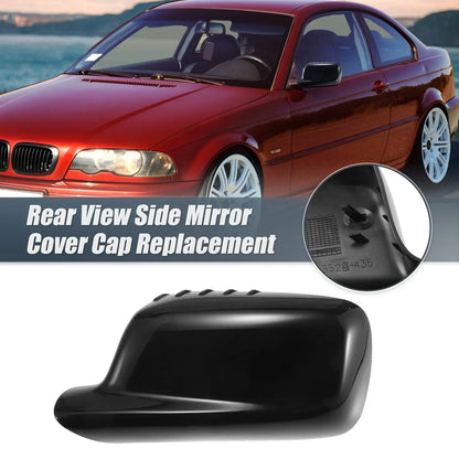 Left Side Mirror Cover Cap Gloss Black for BMW 3 Series E46 & 7 Series E65-E66