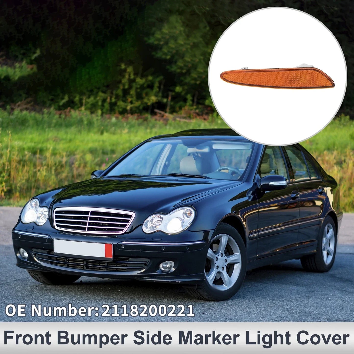 Right Front Bumper Side Marker Light Cover for Mercedes-Benz (2003-2009)