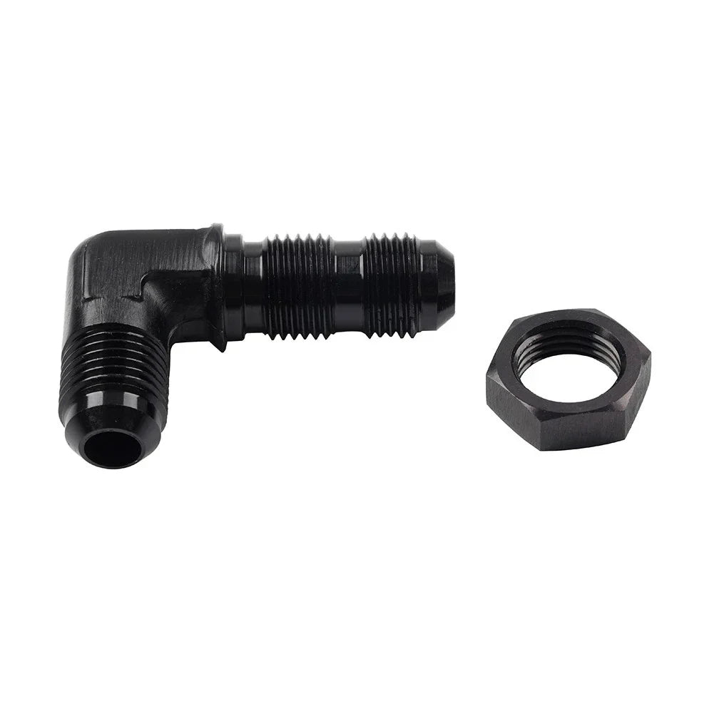 8AN Male to Male 90 Degree Flare Union Bulkhead Adapter Fitting for Car
