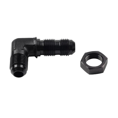8AN Male to Male 90 Degree Flare Union Bulkhead Adapter Fitting for Car