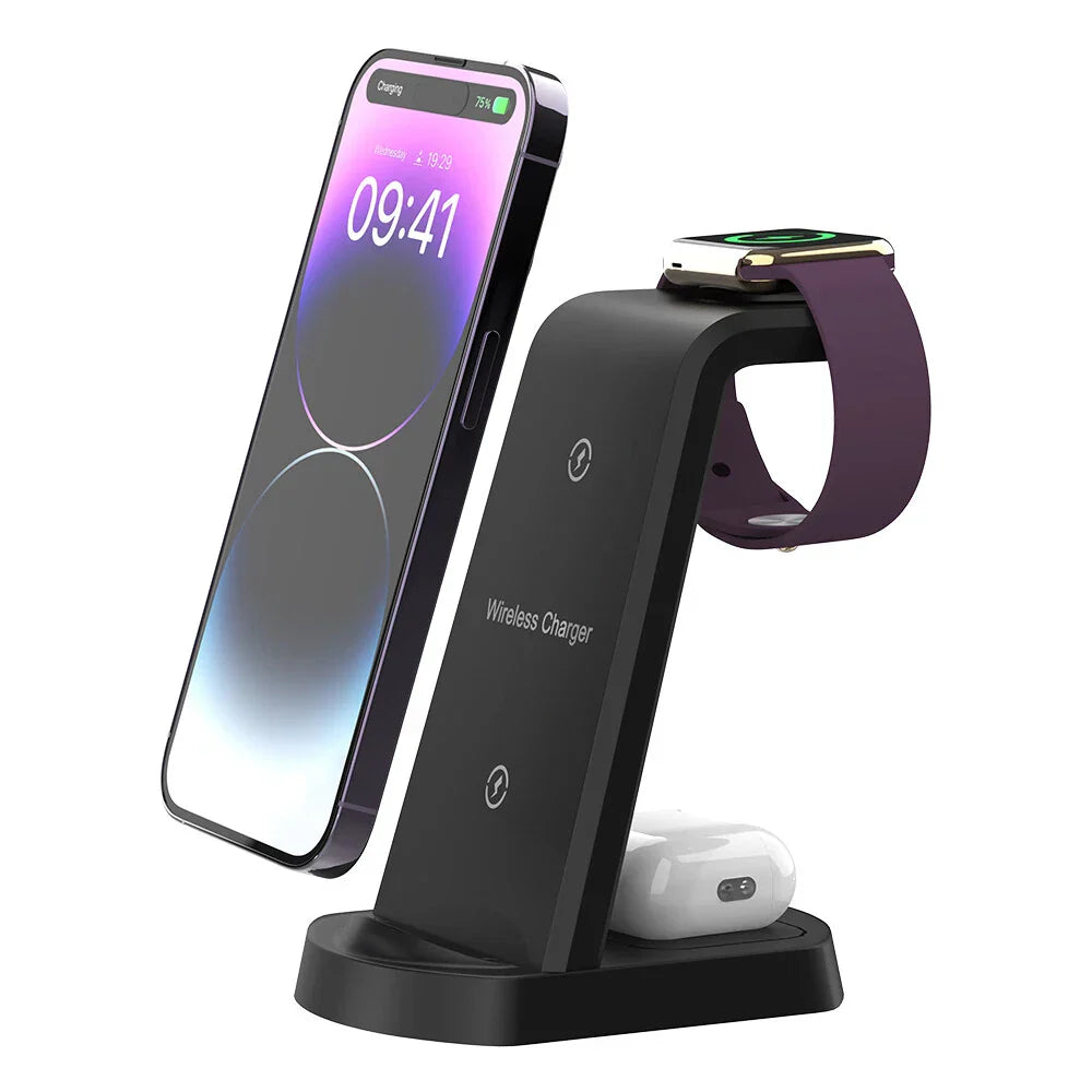3 in 1 Wireless Charging Station for iPhone 8/11/12/13/14/Pro/Max/XR
