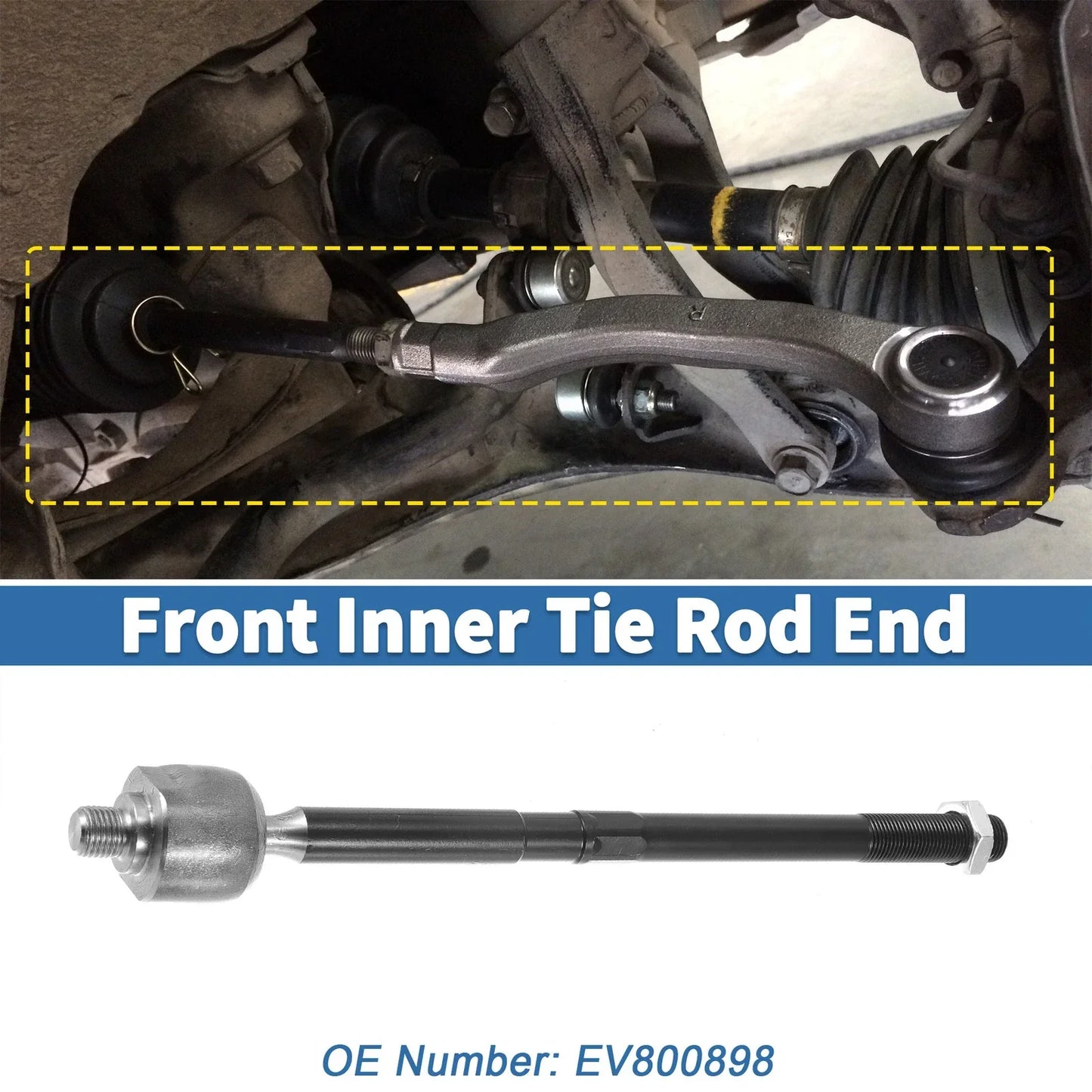 2 x Front Inner Tie Rod End Links for Dodge Ram 1500 (2011-2012)
