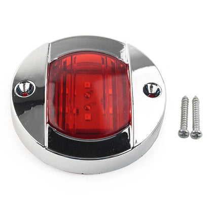 12V LED Round Red Side Marker Lights for Truck Trailer RV Boat