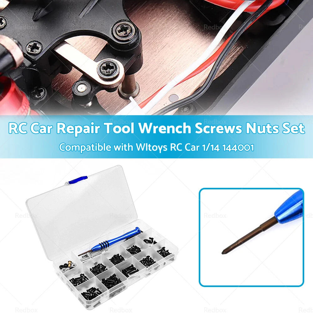 RC Car Repair Tool Wrench Screws Nuts Set for Wltoys 1/14 144001 (N/A)