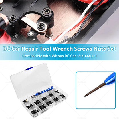 RC Car Repair Tool Wrench Screws Nuts Set for Wltoys 1/14 144001 (N/A)