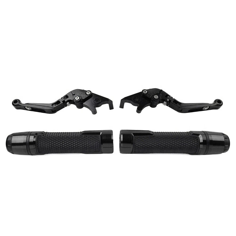 Black Extendable Brake Clutch Levers & Handlebar Grips for Daytona 675 R