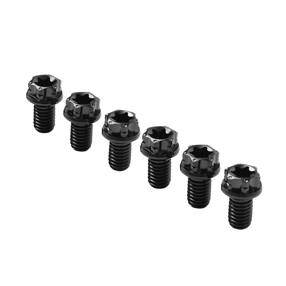 6pcs M6x35mm Titanium Torx Head Flange Screws for Bicycle Motorcycle