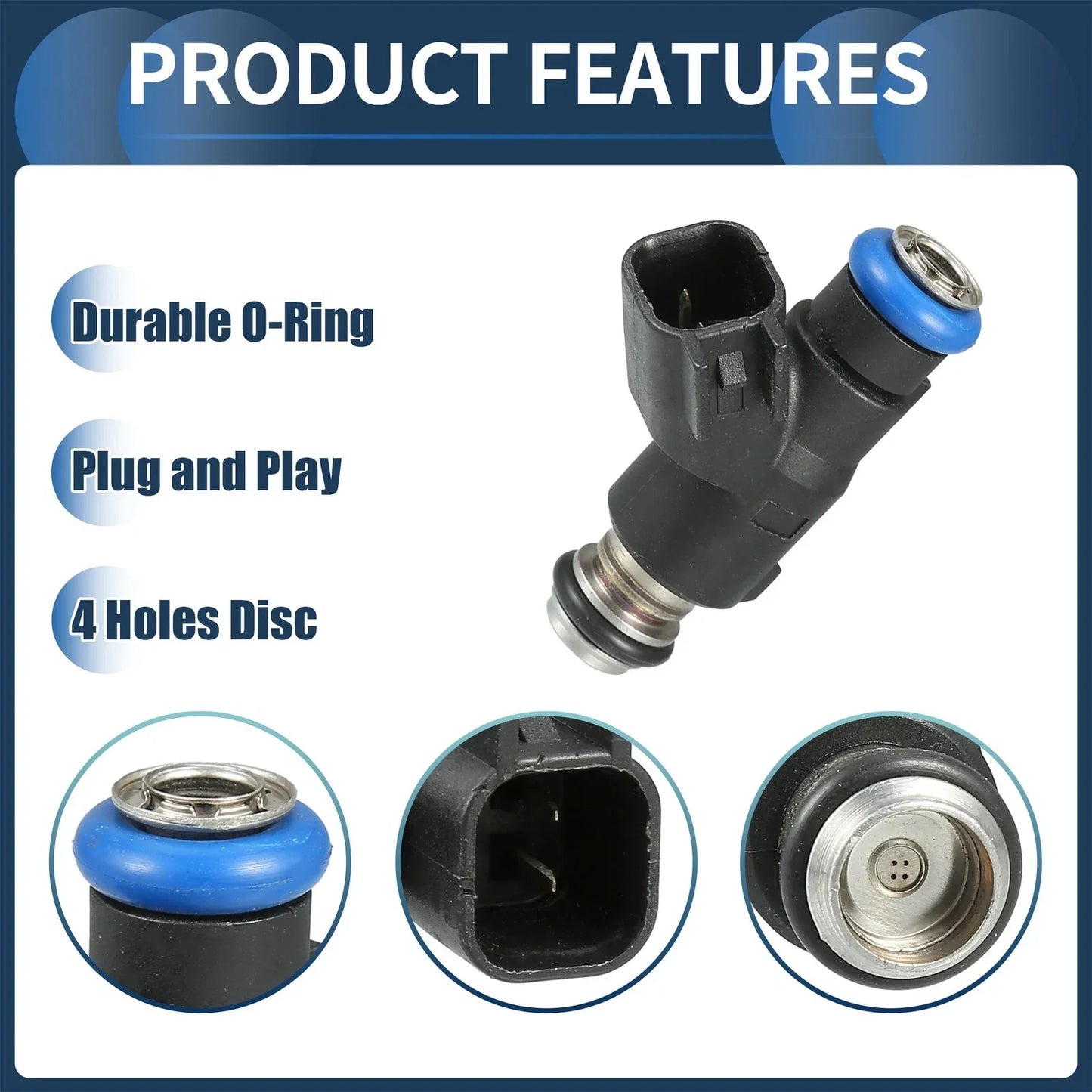 Fuel Injector 3.3L for Hyundai Santa 2007-2009 - 6 x Black Injectors