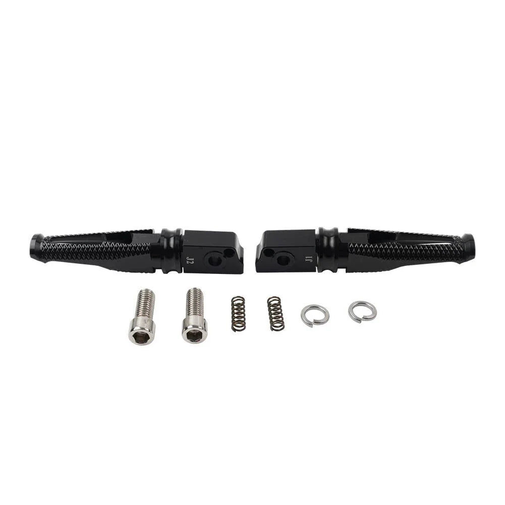 Black Passenger Rear Foot Pegs for Aprilia GPR125 GPR150 (2015-2023)