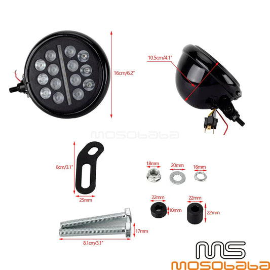 15" Clear Windshield + LED Headlight for HD Low Rider S FXLRS (2021-2023)