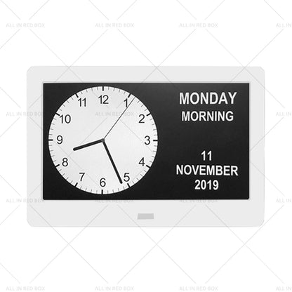 7" LED Digital Day Clock for Wall - Calendar, Date, Week, Month, Year