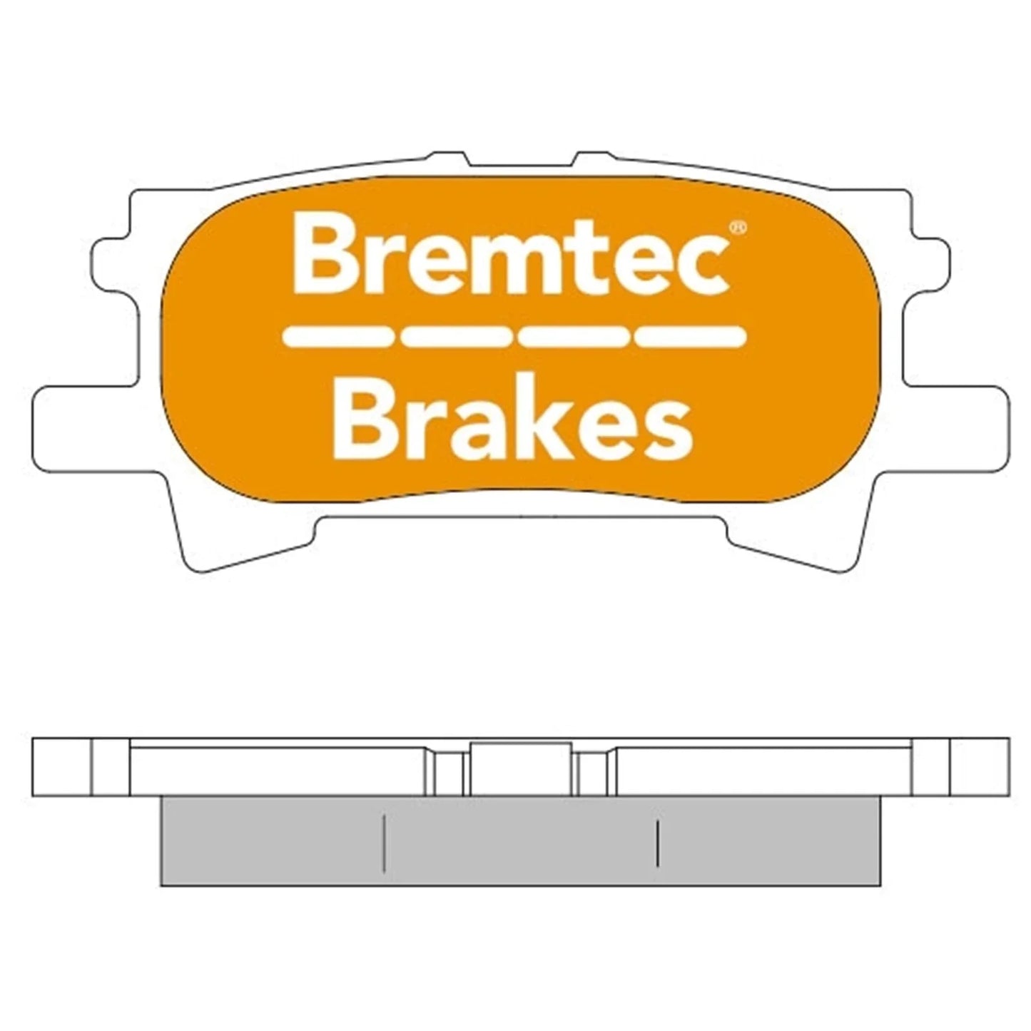 Bremtec Rear Disc Brake Pads Set for Toyota Kluger MCU28R (2004–2007)