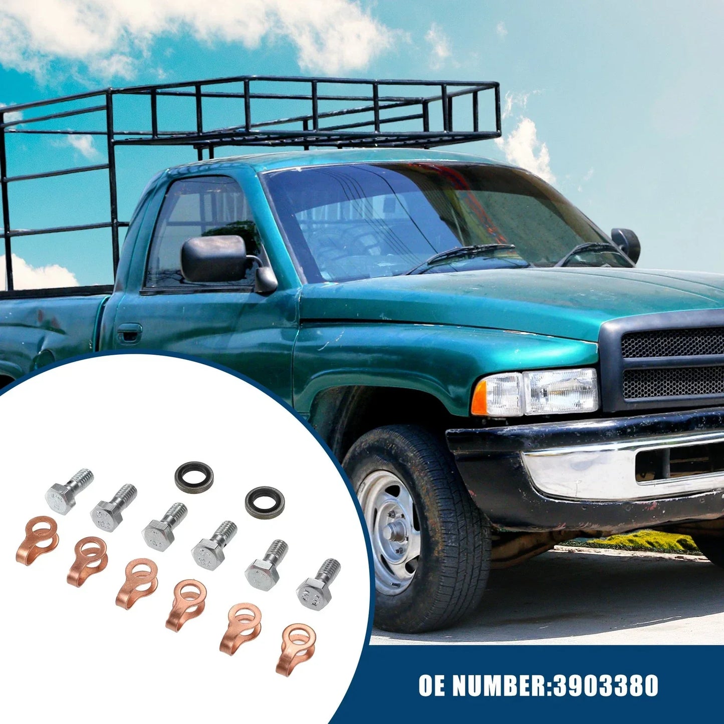Fuel Return Line Banjo Bolt Copper Gasket for Dodge 12V 6BT (1994-2002)