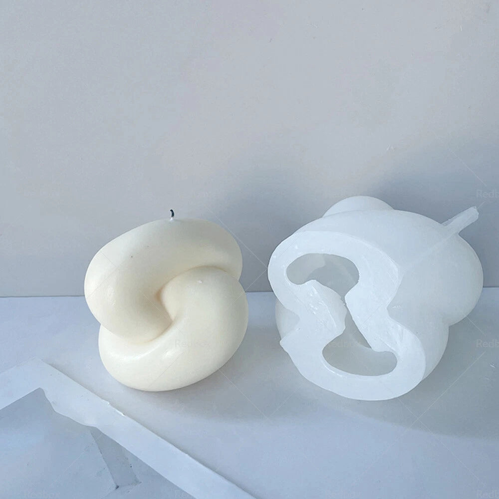Large Knot Candle Mold Spiral Tie Rope Twisted Silicone Aromatherapy