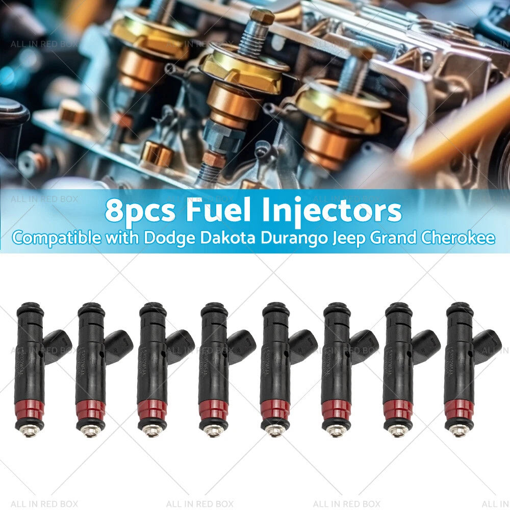 8PCS Fuel Injectors for Dodge Ram, Jeep Grand Cherokee (2001-2003)