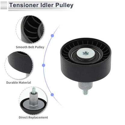 Drive Belt Idler Pulley for Porsche Cayenne (2020-2024) Black 1 x Piece