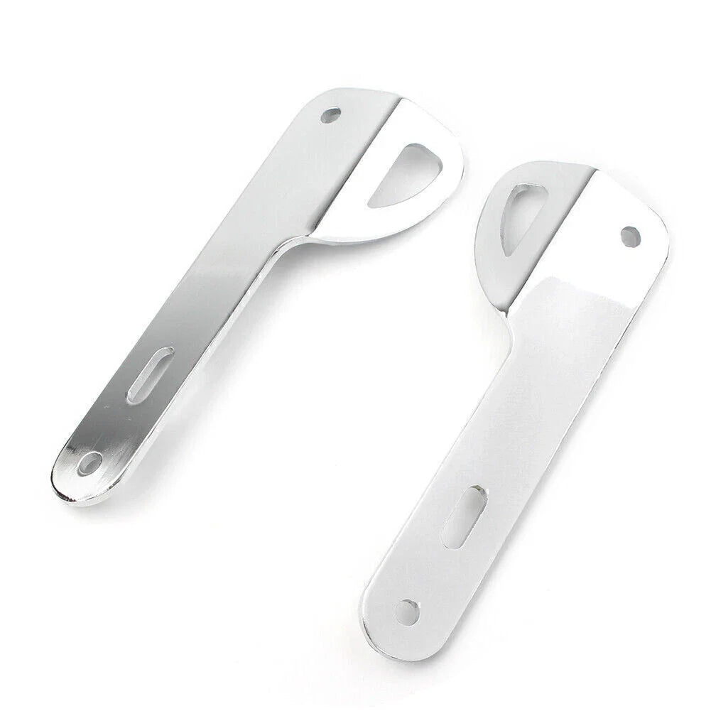 Chrome Trailer Hook Tie-Down Brackets for Harley Touring
