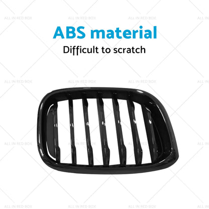 Front Bumper Grill for BMW X3 G01 X4 G02 2018-2021 Gloss Black