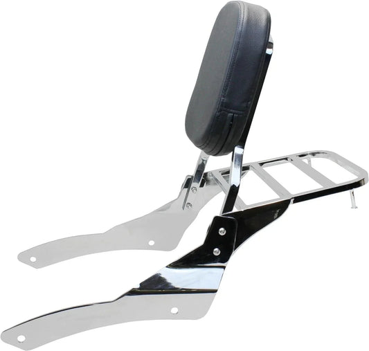 Backrest Sissy Bar Luggage Rack for Yamaha V-Star 650 Custom (2007-2017)
